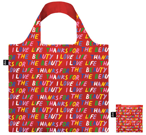 ARTIST  Collection /GLITTER POWER /Love Life Red   Recycled Bag/LL.RE