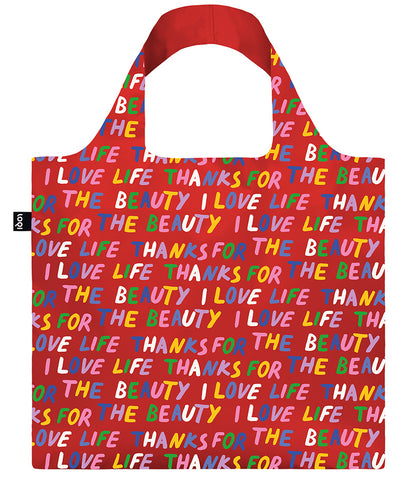 ARTIST  Collection /GLITTER POWER /Love Life Red   Recycled Bag/LL.RE