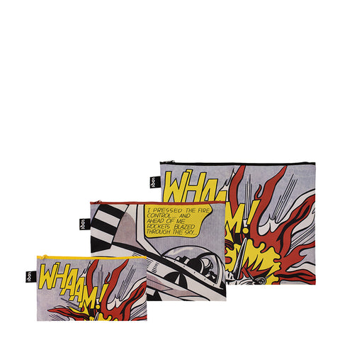 MUSEUM  Collection /ROY LICHTENSTEIN /WHAAM!   Recycled Zip Pockets/ZP.RL.WH